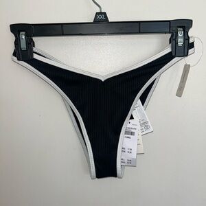 Hollister Black and White Bikini Bottom